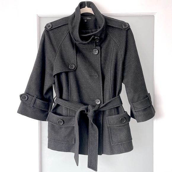 Etam Paris Wool Jacket – Size 6 – Charcoal Grey - Picture 1 of 3